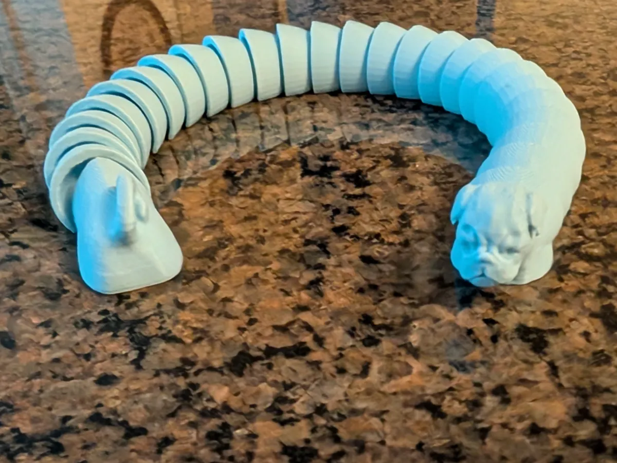 Pug Snake [Print in place] - Free 3D Print Model - MakerWorld