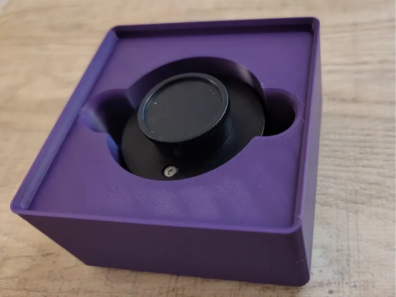 Gridfinity tray microscope c-mount adapter