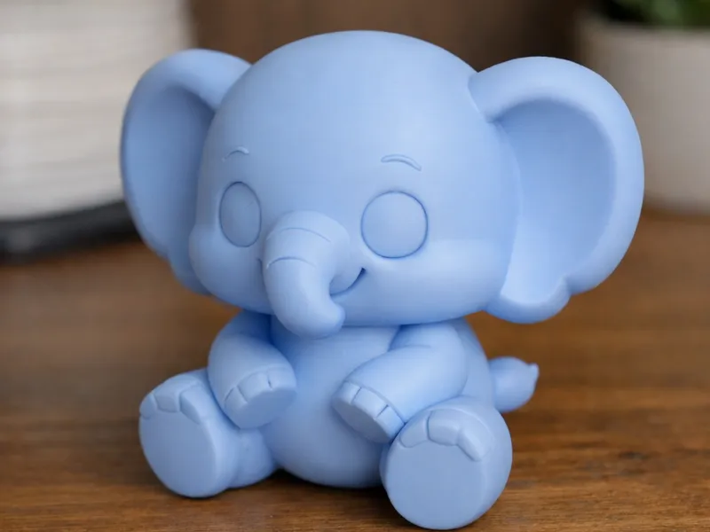 Cute Chibi Elephant Figurine – Easy 3D Print