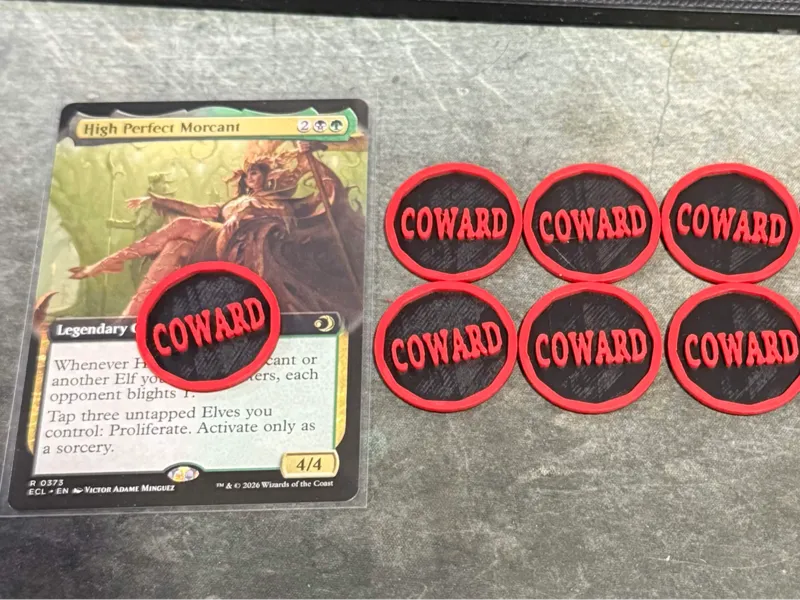 MTG Coward marker token.