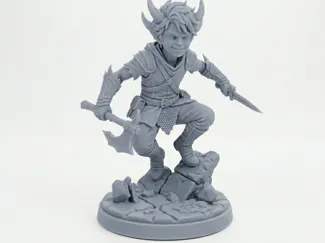 DND Tiefling Hexenmeister Miniatur
