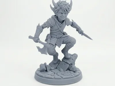 DND Tiefling Warlock Miniature