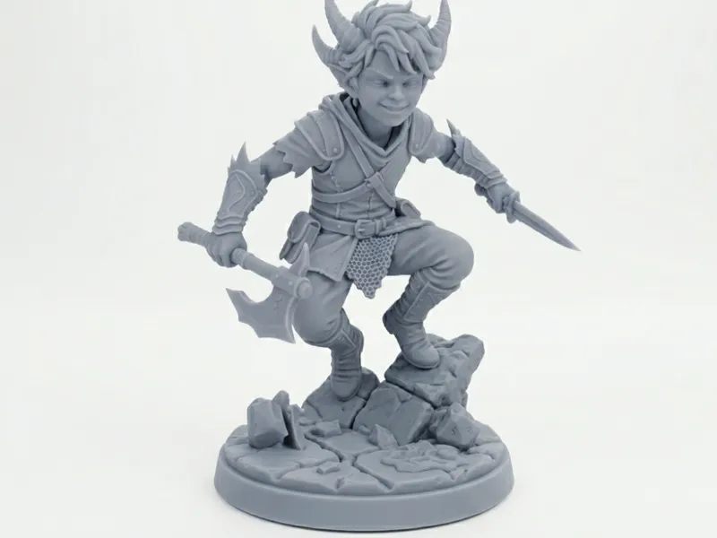 DND Tiefling Hexenmeister Miniatur