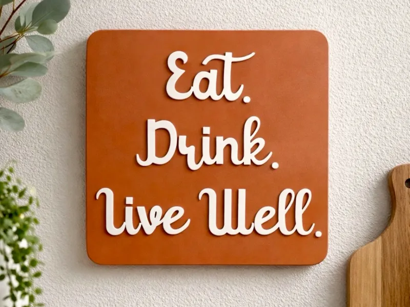 Eat Drink Live Well Sign