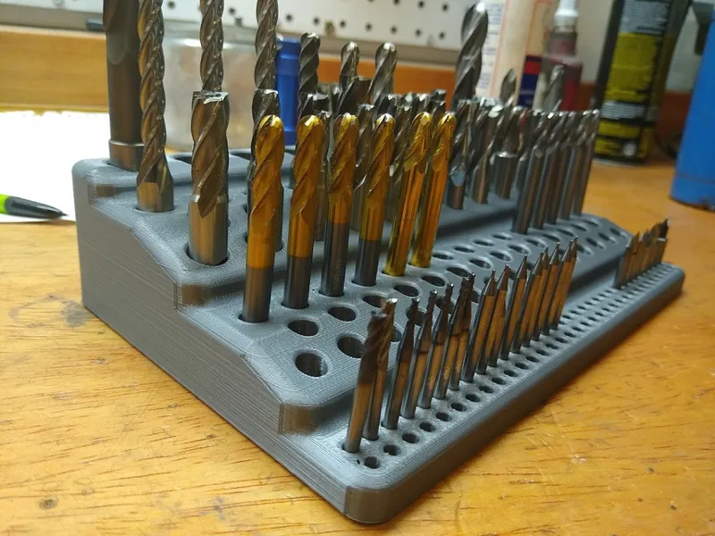 End Mill Organizer  1/8, 1/4, 3/8, 1/2 end mills.