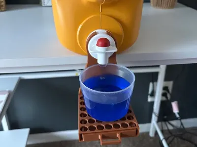Laundry Detergent cup holder with drip tray