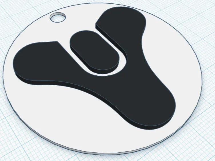 Llavero del logotipo del juego Destiny.