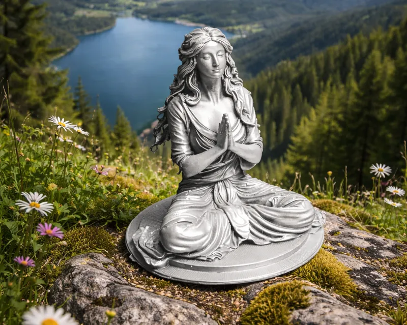 Meditating Woman – Zen Yoga Girl Statue