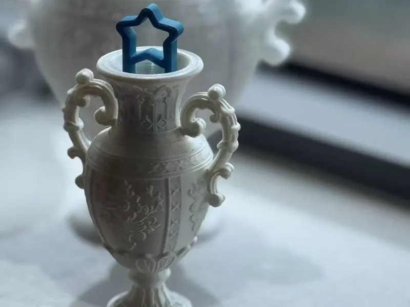 雕花双耳拼豆瓶（豆笔瓶）