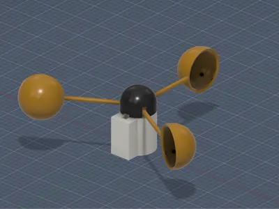 anemometer with hall sensor