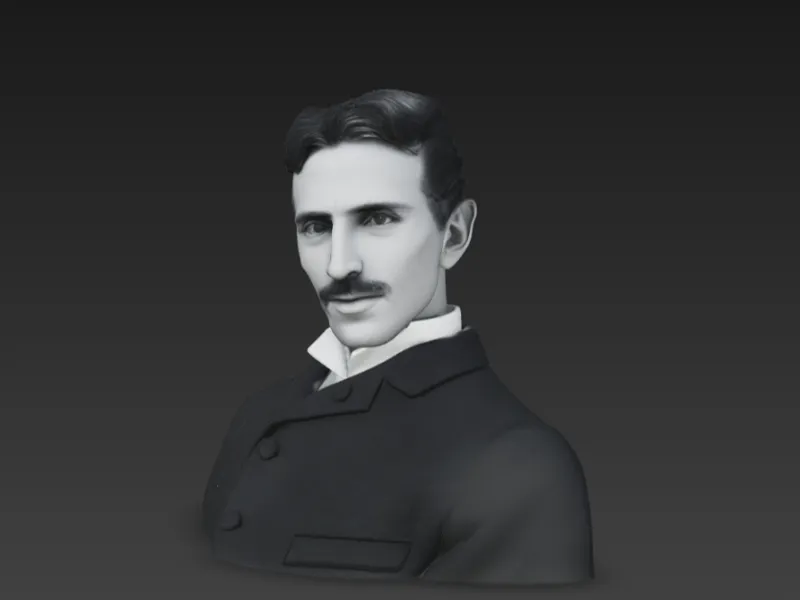 Nikola Tesla - Detail Portrait Bust (Science Icon)