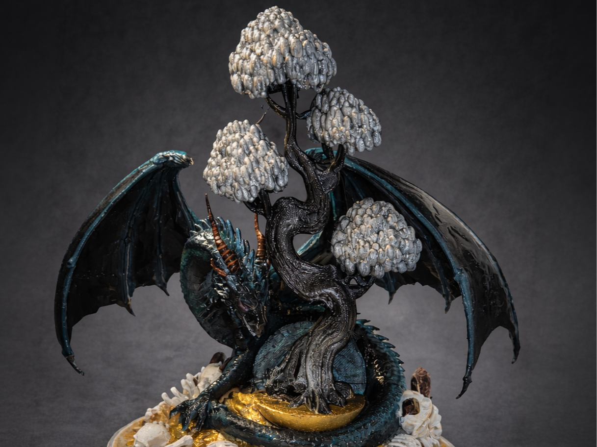 Dragon and Bonsai Tree