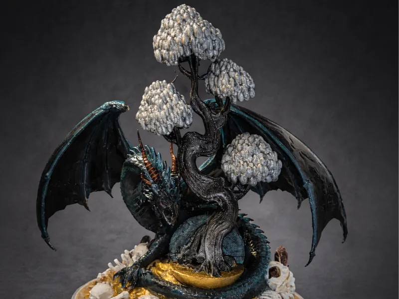 Dragon and Bonsai Tree