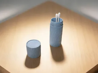 便携式棉签盒,外观采用艺术设计