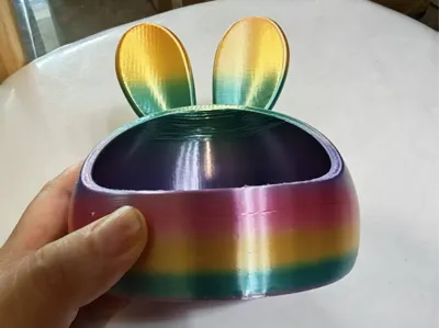 Cute Rabbit Divided Desktop Storage Box for Sundries, Jewelry, Cosmetics, and Hair Ties