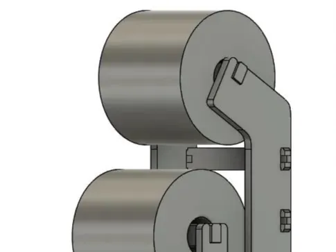 Dual holder for shipping label rolls