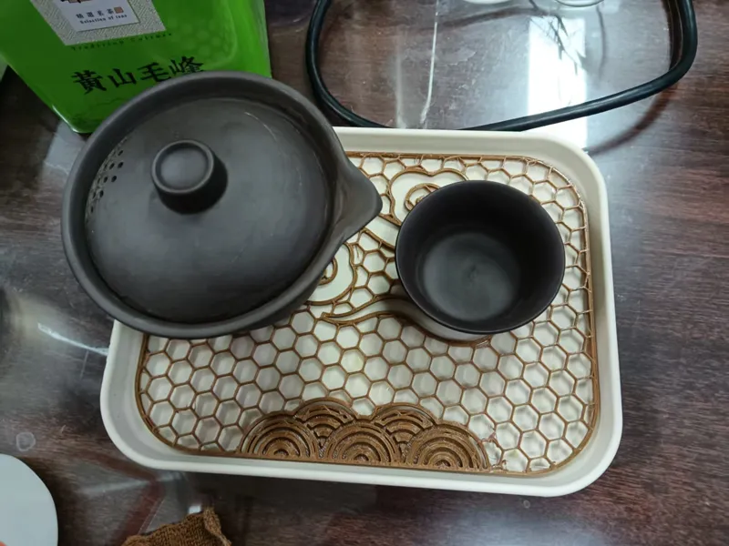 采用负零件+svg制作的茶托沥水垫