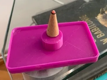 Coin-Shield Incense Cone Holder
