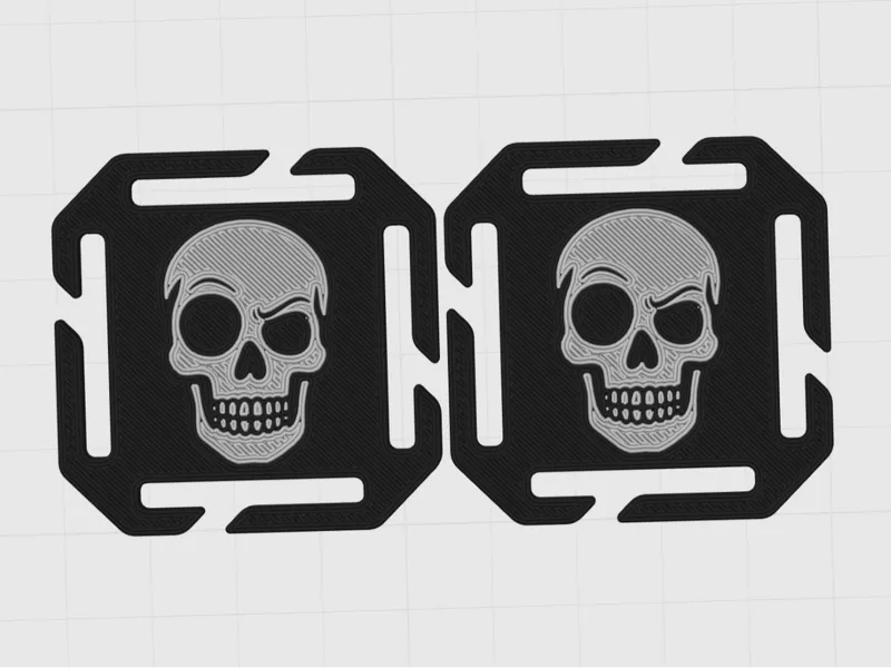 挑眉骷髅MOLLE标识 Eyebrow-raising Skeleton MOLLE