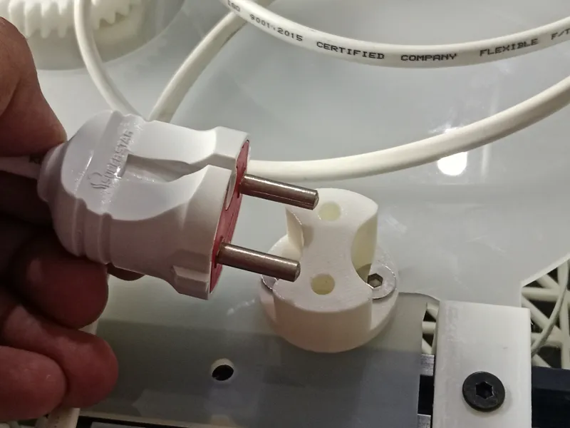 Type F Plug Holder with 5mm Screw Holes