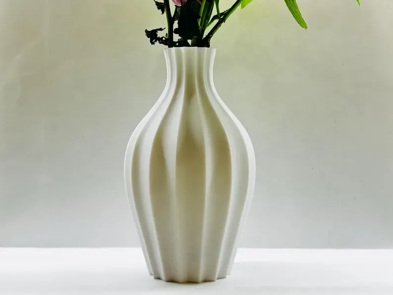 Organic Ridged Vase