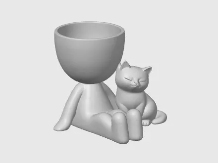 Maceta con Gato
