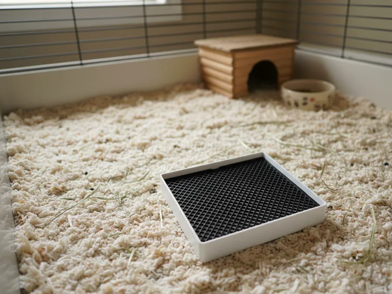 Guinea Pig Litter Box with Removable Diamond Mesh