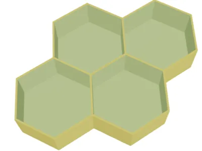 Parametric Hexagon Honeycomb  Shelf