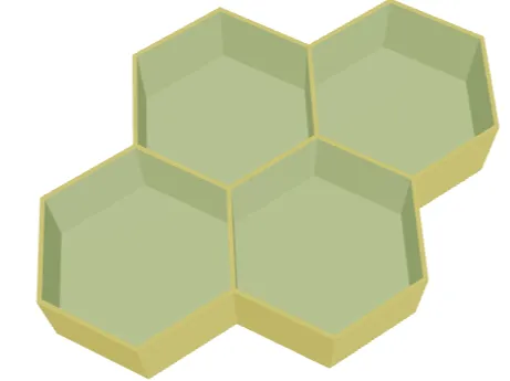 Parametric Hexagon Honeycomb Shelf