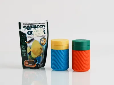 Fish Food Container | Double-layer design for desiccant