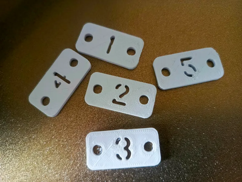 Stencil Key Tag Set (Rooms 1–20 + WC