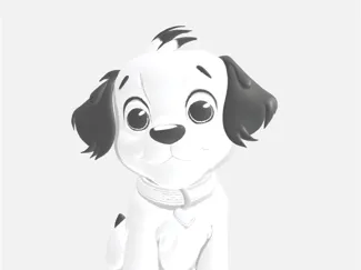 Cute desk dog