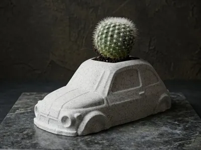 Fiat 500 Planter – Decorative 3D Printed Vase