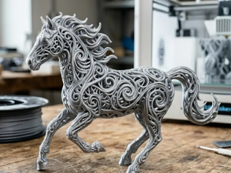 statuetta cavallo stilizzato