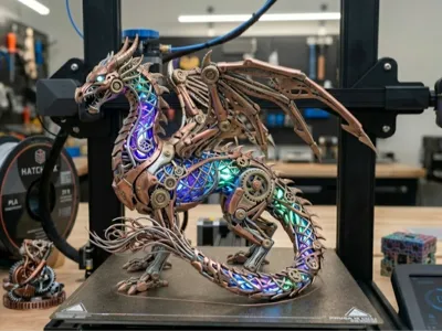 stylized dragon sculpture