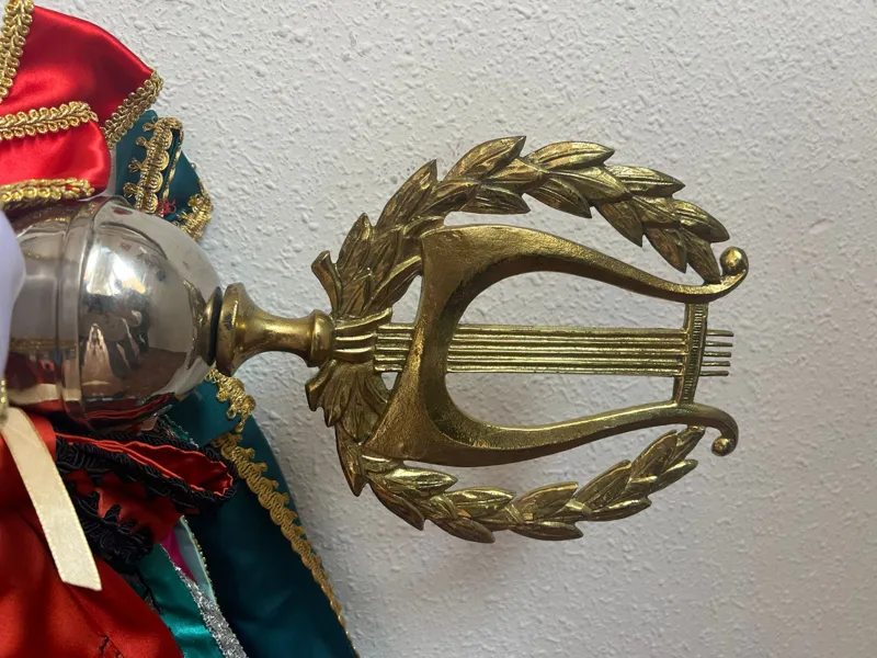 arpa de musico toppe de bandera adorno etc 