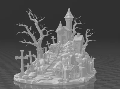 cemetery diorama