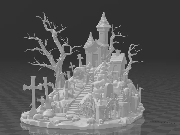 diorama cemitério