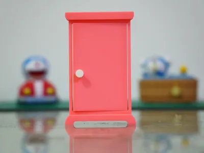 Doraemon Anywhere Door | Door can rotate Print in Place no supports | No AMS needed