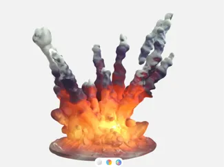 Explosion diorama