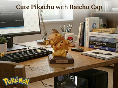 Pikachu with Raichu Cap