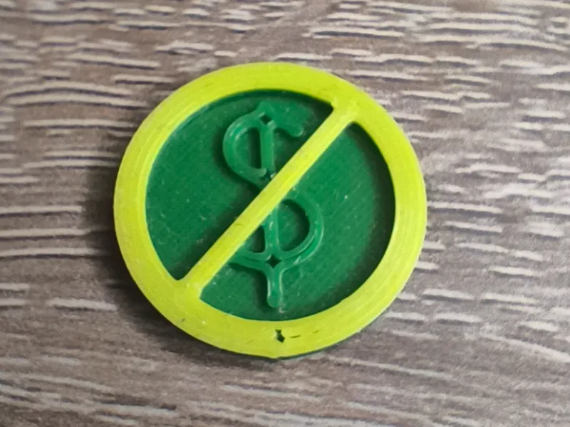 Token - crossed-out dollar
