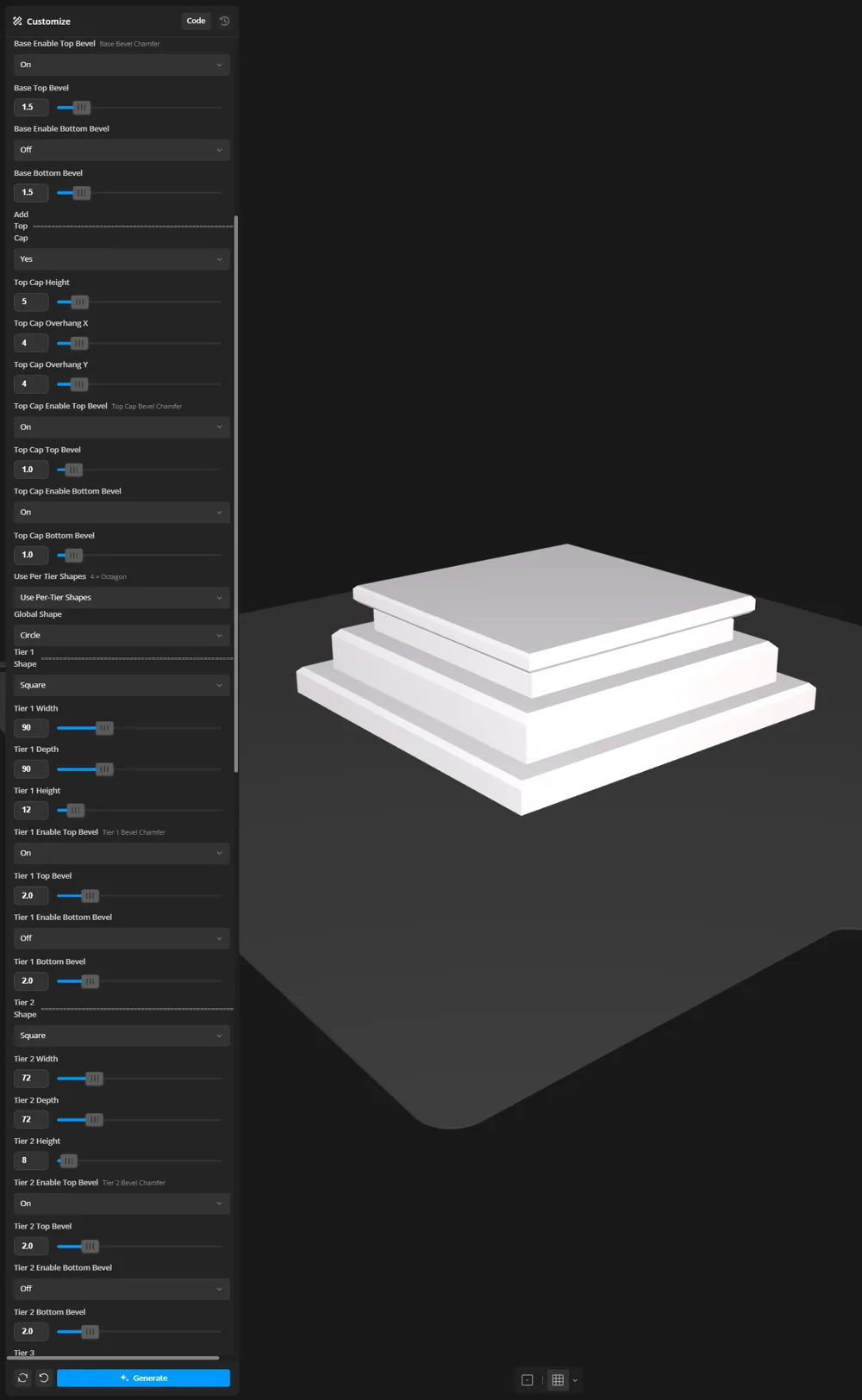 PARAMETRIC PEDESTAL GENERATOR - Free 3D Print Model - MakerWorld