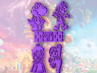 Carimbo cortador super Mario Bross Biscoito Massa