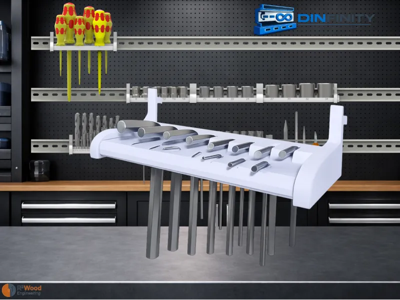 Metric Hex Key Holder DIN Rail | DIN Infinity