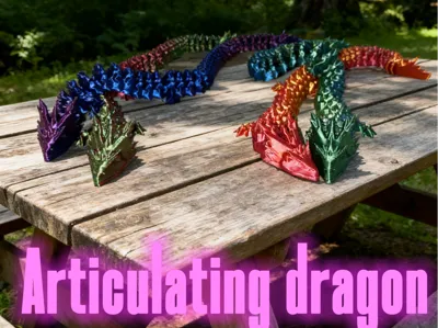 Articulating crystal dragon