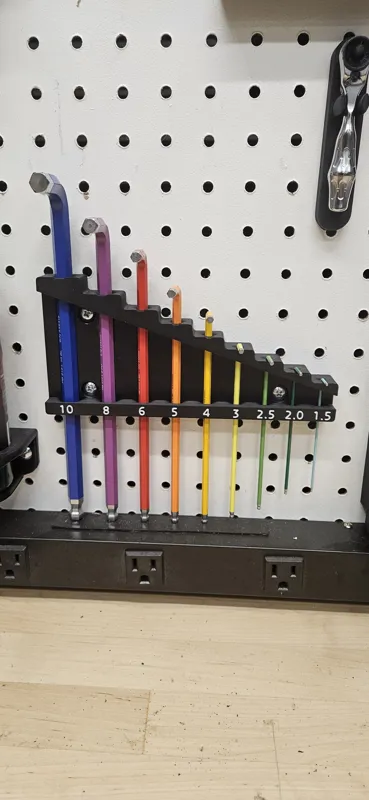 Metric Hex Holder for Peg Board