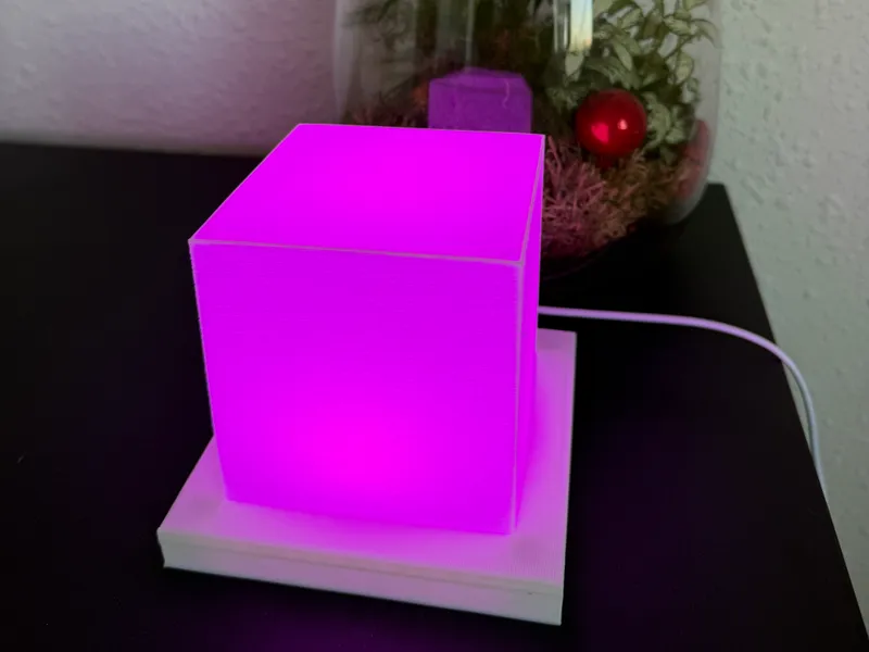 Lampe cube 
