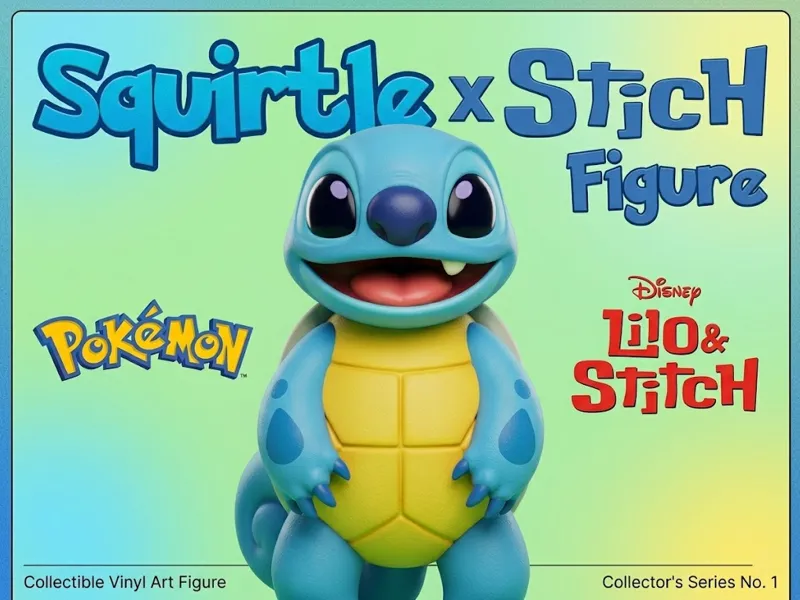 Stitch x Squirtle Fusion – Cute Pokemon Mashup