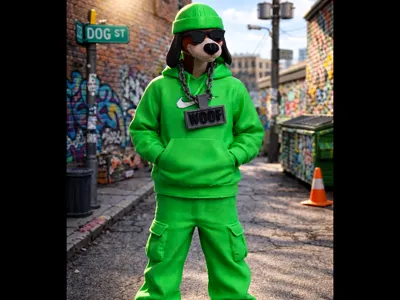 Urban Dog – Street Style 3D Printable Figure